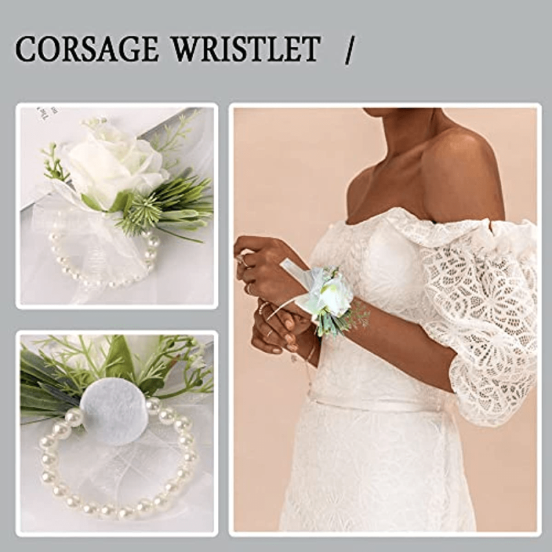Rose Wrist Flower Corsage Wedding Bridal Prom Party Decoration