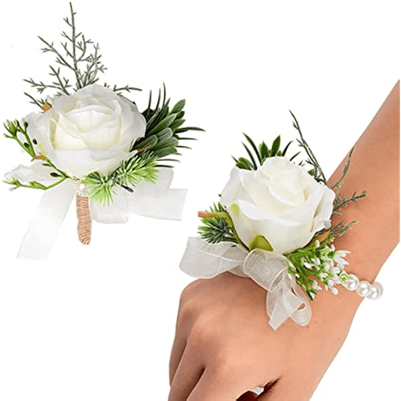 Rose Wrist Flower Corsage Wedding Bridal Prom Party Decoration