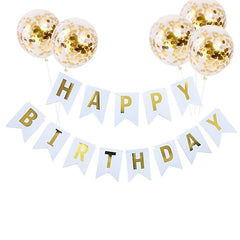 Birthday Party Decoration Sequin Balloon Set Scene Decoration Letter Banner