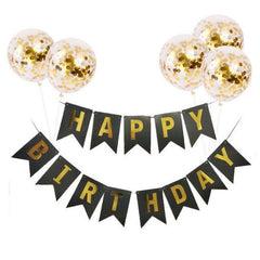 Birthday Party Decoration Sequin Balloon Set Scene Decoration Letter Banner