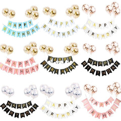 Birthday Party Decoration Sequin Balloon Set Scene Decoration Letter Banner