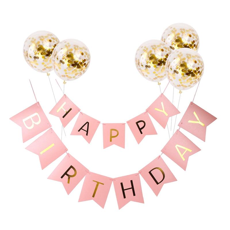 Birthday Party Decoration Sequin Balloon Set Scene Decoration Letter Banner