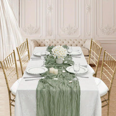 Rustic Terracotta Cheesecloth Table Runner 10FT for Weddings Bridal Showers