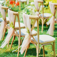 Champagne Chiffon Fabric 500x160x2cm for Wedding Decor
