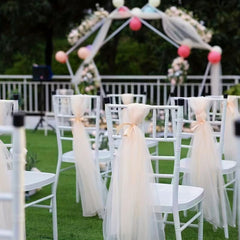 Champagne Chiffon Fabric 500x160x2cm for Wedding Decor
