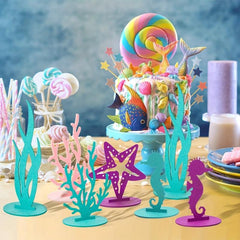 Under The Sea Felt Table Centerpiece for Birthday Decorations