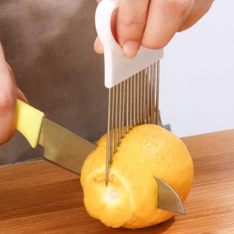Onion Slicer Holder Stainless Steel Cutter Lemon Holder Creative Design