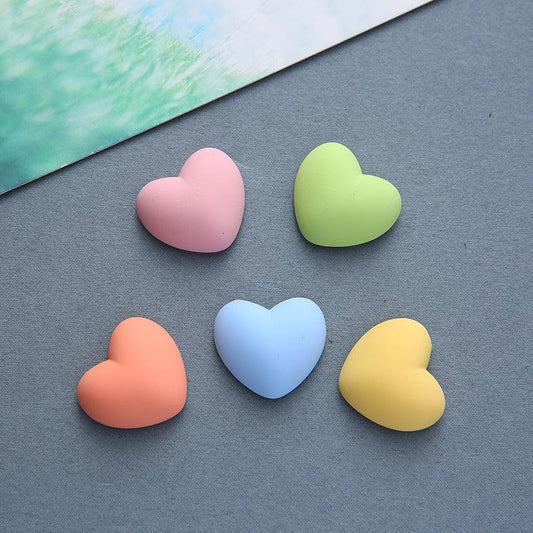 5pcs Heart Shaped Refrigerator Magnets Morandi Love Heart Stickers