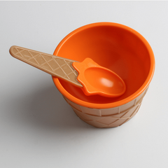 Ice Cream Bowl Spoon Set Durable Dessert DIY Ice Cream Tools