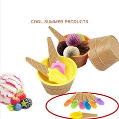 Ice Cream Bowl Spoon Set Durable Dessert DIY Ice Cream Tools