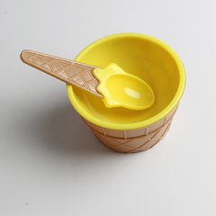 Ice Cream Bowl Spoon Set Durable Dessert DIY Ice Cream Tools