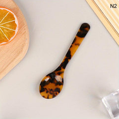 Vintage Acrylic Spoon Set Cake Jam Coffee Soup Spoon Kitchen Gadgets