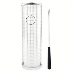 2pcs 304 Stainless BBQ Grill Basket Grilled Cage Cooking Tool