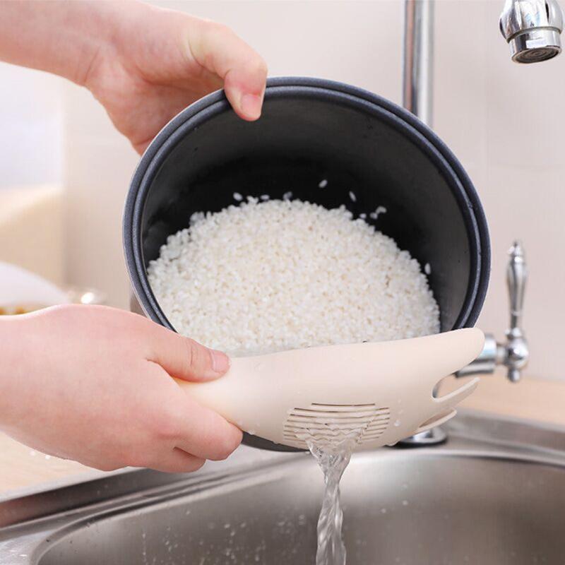 1pc Rice Drainer Sieve Spoon Kitchen Tool