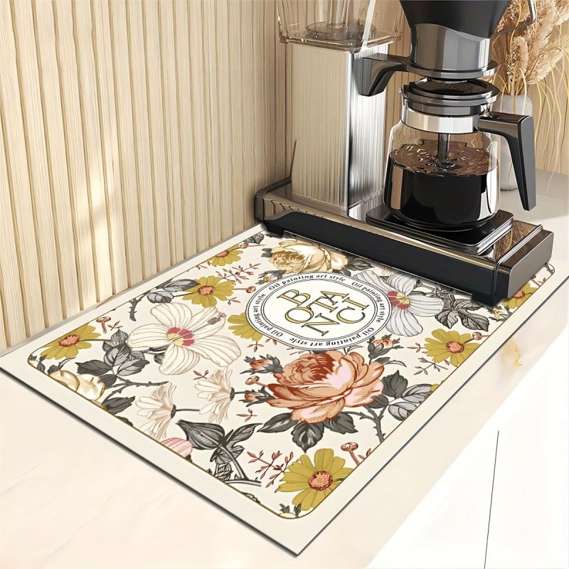Absorbent Dish Drying Pad Soft Diatom Mud Drain Mat