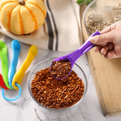 Kitchen Measuring Spoons Set Plastic Stackable Small Tablespoon Graduated