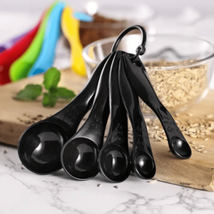 Kitchen Measuring Spoons Set Plastic Stackable Small Tablespoon Graduated