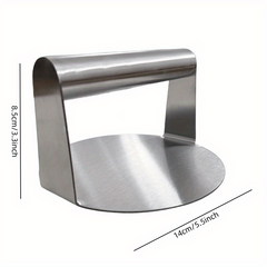 Stainless Steel Hamburger Press with Anti-Scald Handle