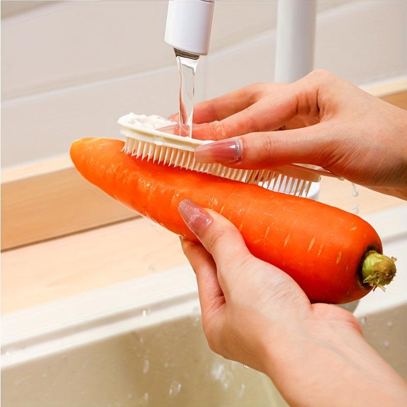 1pc Kitchen Cleaning Brush Vegetable and Fruit Brush Bendable