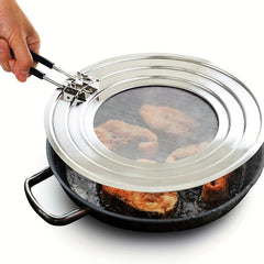Dishwasher Safe Splatter Screen Foldable Heat Resistant Silicone Handle