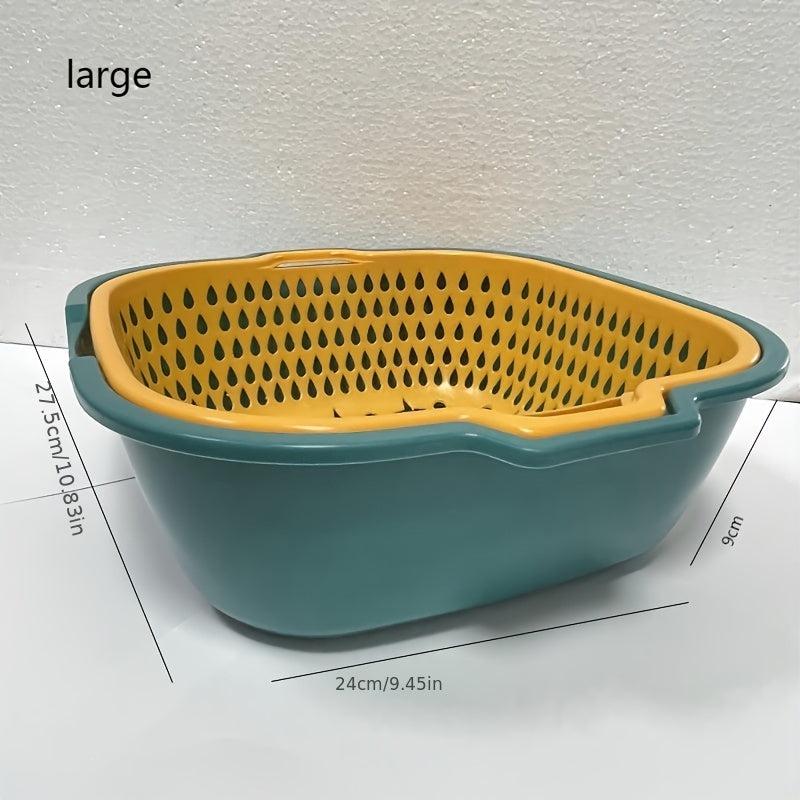 6pcs Plastic Colander Set for Fruits & Veggies Kitchen Gadgets
