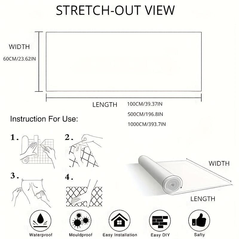 Self-adhesive Waterproof Marble Wallpaper for Kitchen Living Room Bedroom