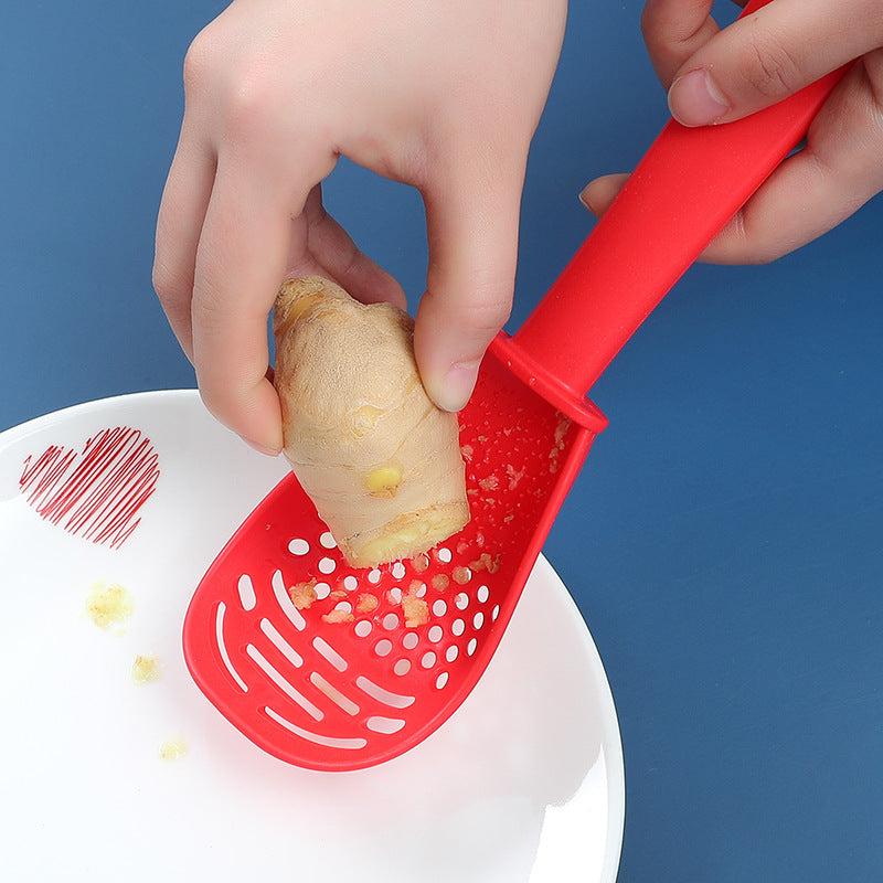 Kitchen Gadget Slotted Spoon Mixing Spoons Strainer Ginger Grater Garlic Gri