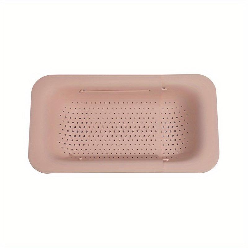Adjustable Sink Rack Multifunctional Colander Plastic Drain Basket