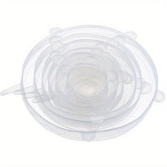 6pcs Silicone Lid Stretch Reusable Bowl Cover Food Storage Covers For Container