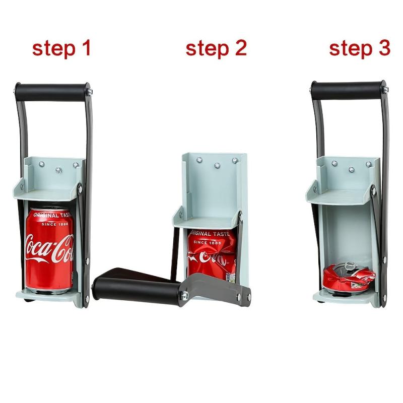 16 Oz Metal Can Crusher - Heavy Duty Wall Mounted Aluminum Crusher Tool