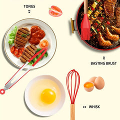 17pcs Silicone Kitchen Utensils Set Non-stick Heat Resistant Cooking Spatula