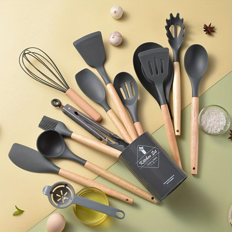 14pcs Silicone Utensils Set with Storage Holder Heat Resistant Cooking