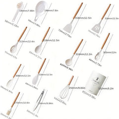 14pcs Silicone Utensils Set with Storage Holder Heat Resistant Cooking