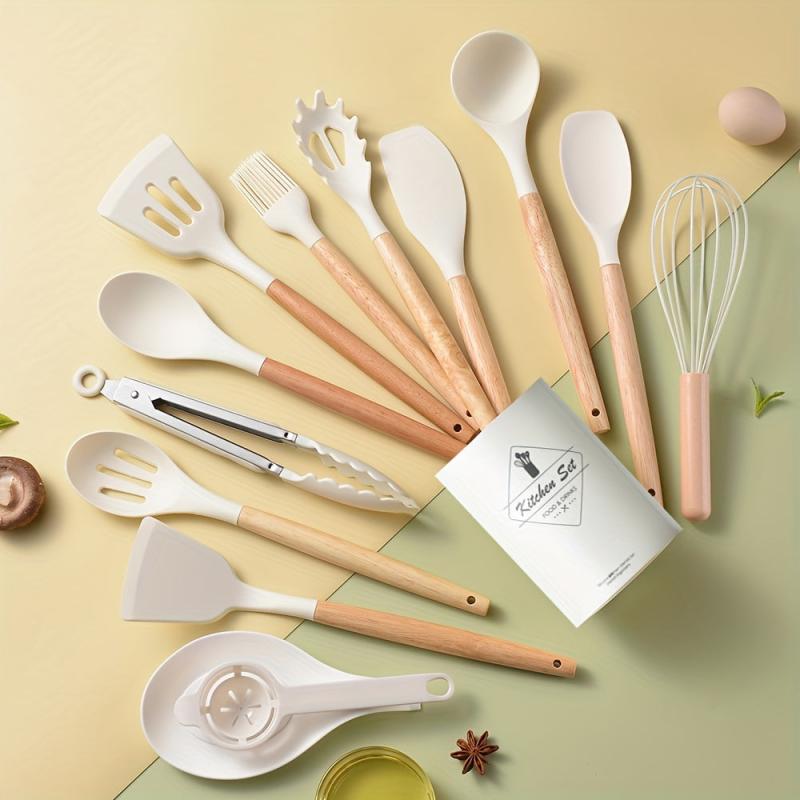 14pcs Silicone Utensils Set with Storage Holder Heat Resistant Cooking