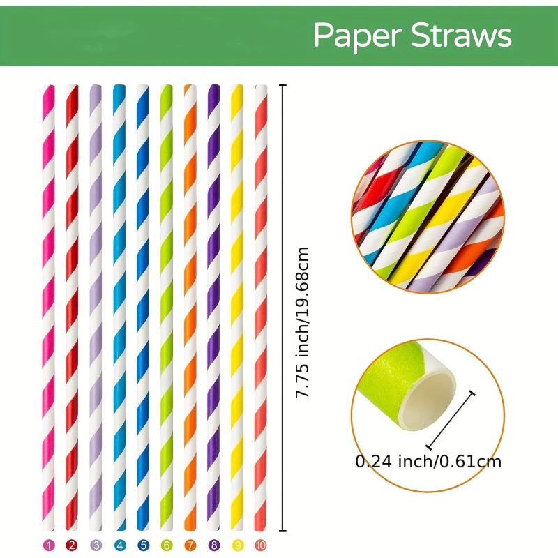 50 Yellow Biodegradable Paper Straws for Cocktails, Milkshakes, Coffee