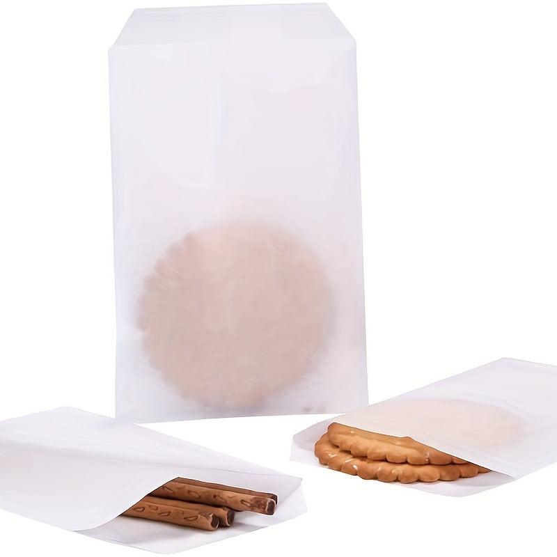 100pcs Glassine Bags Waxed Paper Bags Candy Bakery Treat Bags 10x16cm