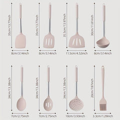 42pc Kitchen Utensil Set with Holder Cooking Turner Spatula Whisk