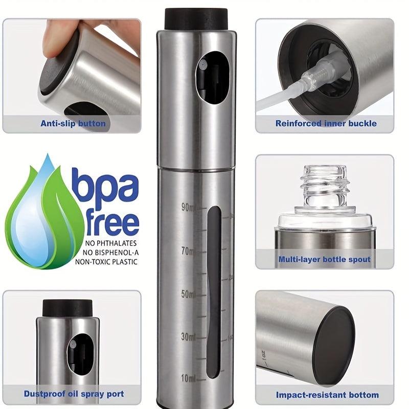 5pcs Stainless Steel Bottle Set 500ml Dispenser 100ml Sprayer Brush Funnel
