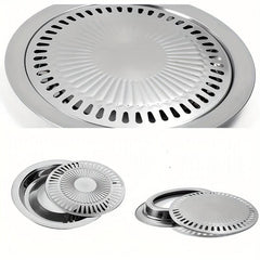 Stainless Steel BBQ Plate Grilling Pan Nonstick Roasting