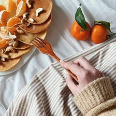 10pcs Wooden Fruit Forks Salad Spaghetti Dessert Forks