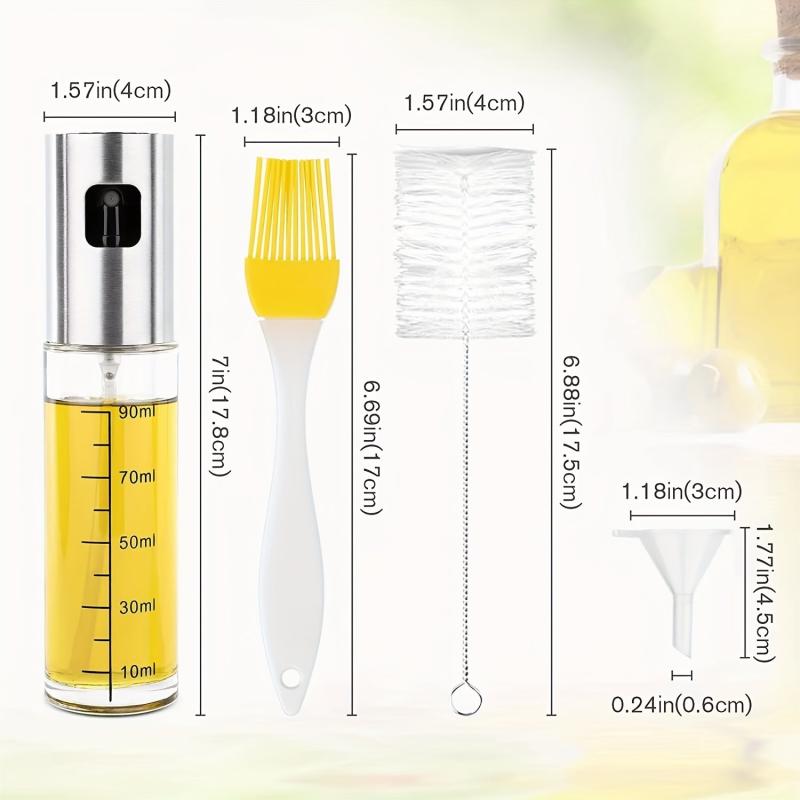 2pcs Kitchen Sprayer W/ Brush Glass Sprayer Mister Funnel Creative Spray Bottle