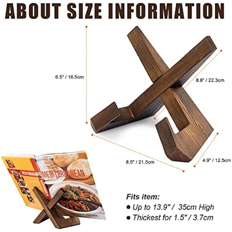 Wooden Cookbook Stand Purpose Wallet Display Stand Book Holder