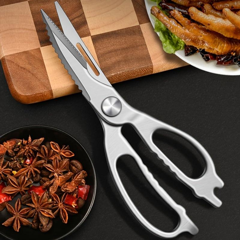 Kitchen Scissors Stainless Steel Barbecue Shears Multifunctional Bone Scissors