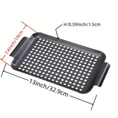 Large Stainless Steel Grill Basket with Handles Non Stick BBQ Plate
