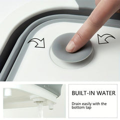 Portable Folding Cutting Board Wash Basin Kitchen Cleaning Storage Basin