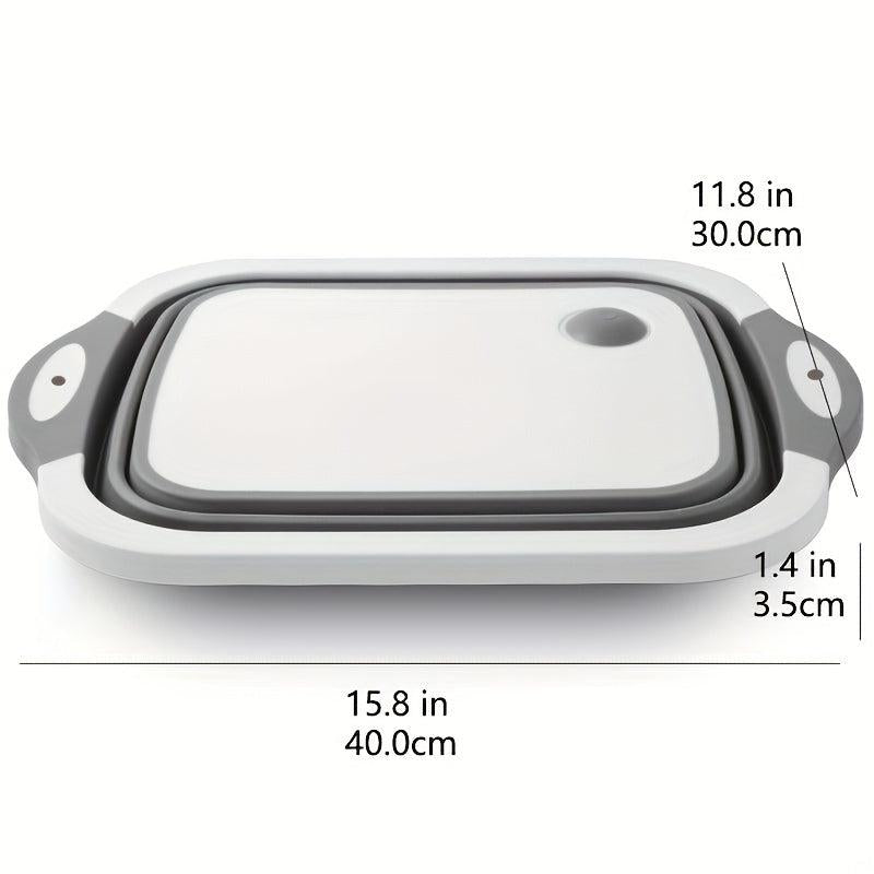 Portable Folding Cutting Board Wash Basin Kitchen Cleaning Storage Basin