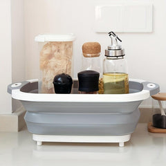 Portable Folding Cutting Board Wash Basin Kitchen Cleaning Storage Basin