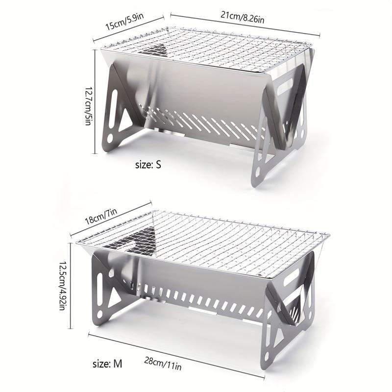 Portable BBQ Grill Stainless Steel Detachable Camping Barbecue Grill