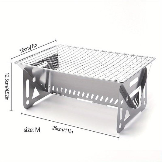 Portable BBQ Grill Stainless Steel Detachable Camping Barbecue Grill