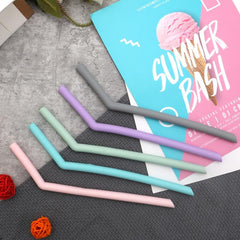 1pc Bendy Silicone Straws Reusable Straws Summer Drinkware Accessories